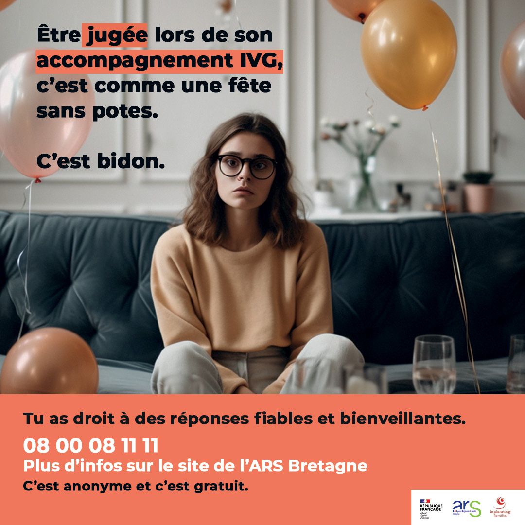 Vie affective, sexuelle et relationnelle : l'ARS Bretagne fait la promotion du numéro vert national Ivg-Contraception-Sexualités du Planning familial : 0800 08 11 11